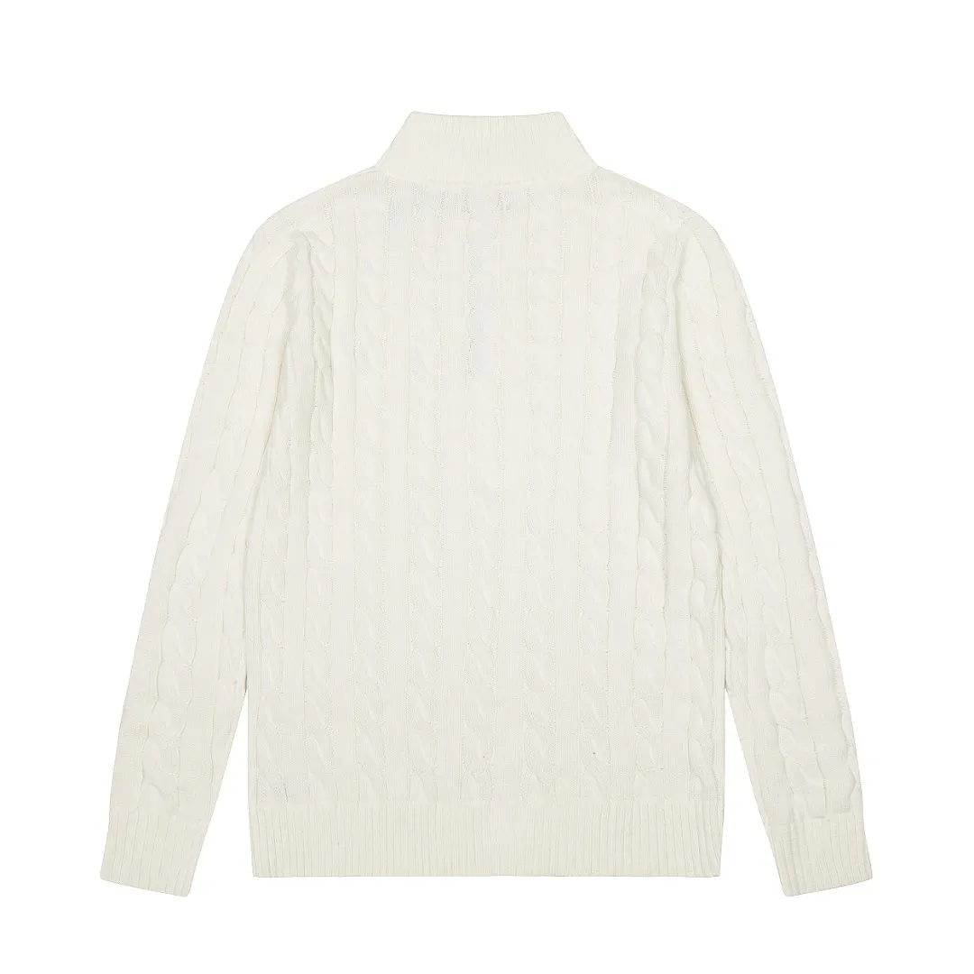 P250 Top quality" Style number: DS014# (not off the shelves all year round) [Ralph Lauren half-zip solid color pony embroidery logo twist knitted sweater] ✅Ralph Lauren half-zip classic basic versatile unisex couple pullover sweater ✅Main supplier platform live broadcast Wholesale entity Replenish when out of stock Not off the shelf ✅ZP quality 1:1 version Scan the code to enter the GF website Counter quality ✅Detailed quality The only one in Guangzhou Imported quality cotton yarn, focusing on high-end, cost-effective, good quality needless to say ✅The version is restored to the original order, the maximum size can be worn up to 200 pounds, loose, comfortable and stress-free ✅The upper body is simple and easy to match, ootd must-have style, good-looking clothes are never picky, a must-have wardrobe recommendation Size: S-XL Color: Navy blue milk white black pure white gray khaki light blue yellow pink olive green red blue label red gold label